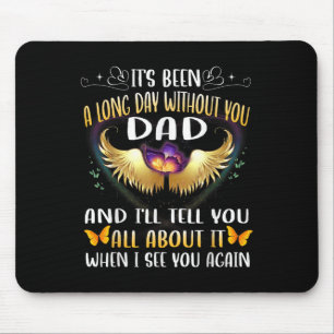 Happy Heavenly Birthday Father In Heaven Memorial Mouse Pad