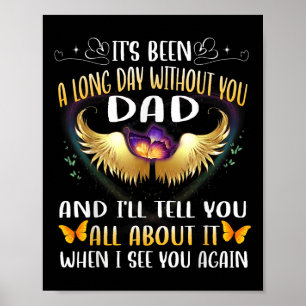 Happy Heavenly Birthday Father In Heaven Memorial Poster