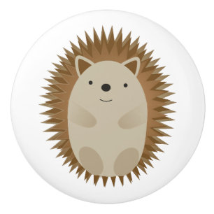 Happy Hedgehog Ceramic Knob