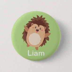 Happy Hedgehog Doodle 6 Cm Round Badge