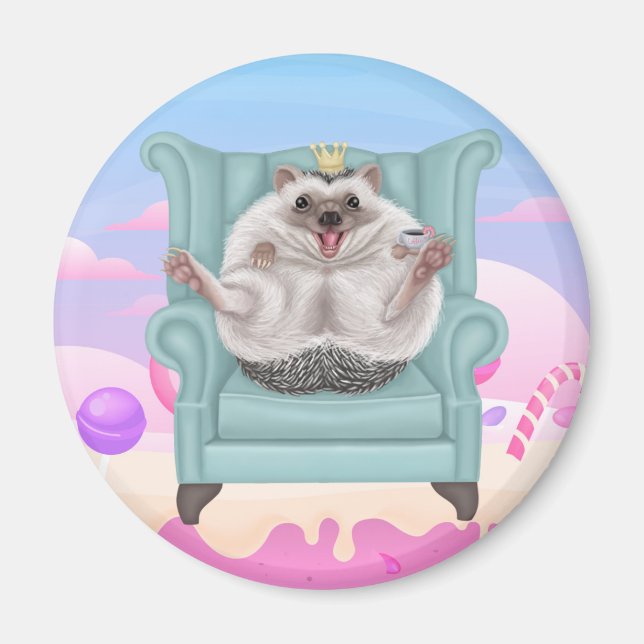 Happy Hedgehog Magnet (Front)