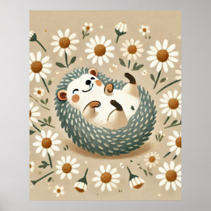 Happy Hedgehog Poster