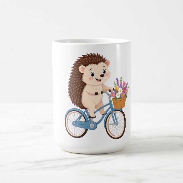 Happy Hedgehog Ride Coffee Mug (Center)