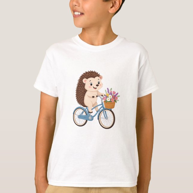 Happy Hedgehog Ride T-Shirt (Front)