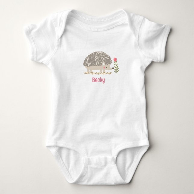 Happy Hedgie  Baby Bodysuit (Front)