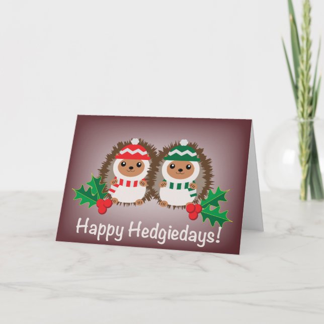 Happy Hedgiedays Christmas Card (Front)