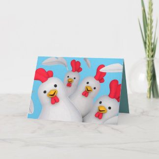 Happy hen clipart card