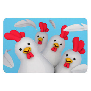 Happy hen clipart magnet