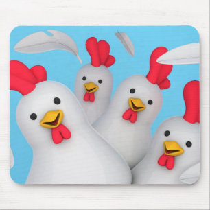 Happy hen clipart mouse pad