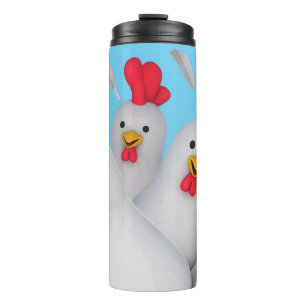 Happy hen clipart thermal tumbler
