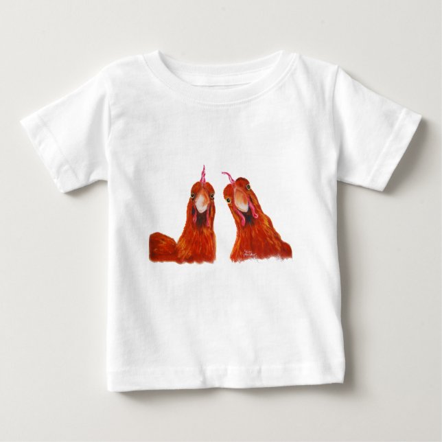 Happy Hens Chicken ' HARRIET & HUMBUG ' Baby/Kids Baby T-Shirt (Front)