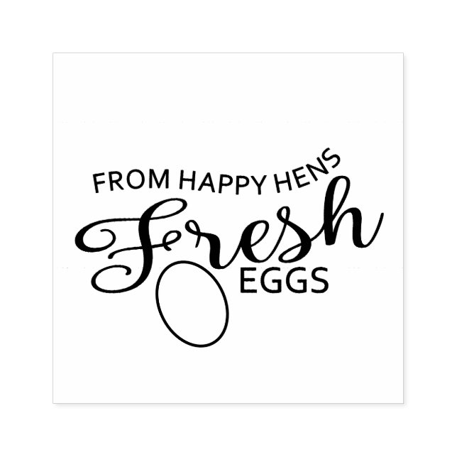 Happy Hens  | Egg Carton Stamp (Imprint)