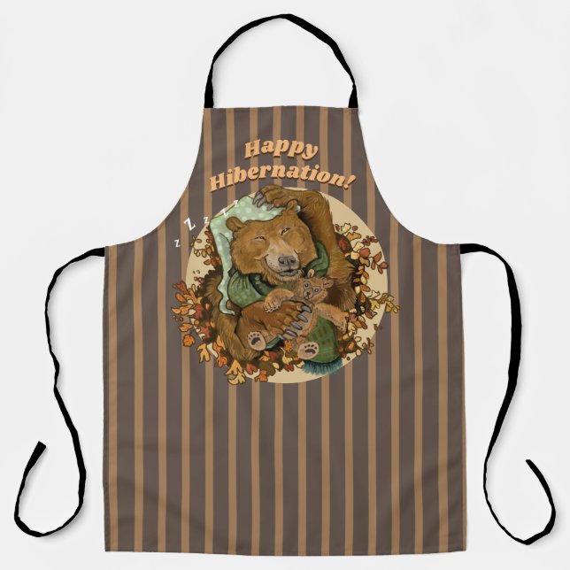 Happy Hibernation Cuddly Bear Apron (Front)