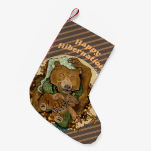 Happy Hibernation Cuddly Bear Small Christmas Stoc Stocking