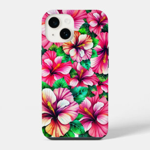 Happy Hibiscus Hawaiian floral iPhone 14 Case