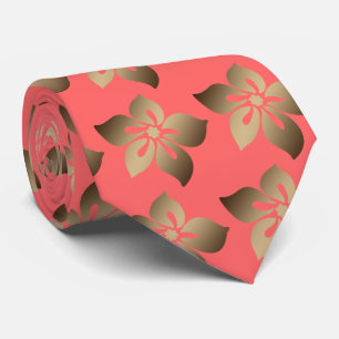 Happy Hibiscus Hawaiian Two-sided Printed Tie