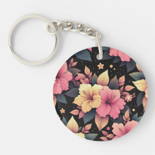 Happy Hibiscus Key Ring