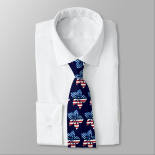 Happy Hibiscus USA Two-sided Printed Tie