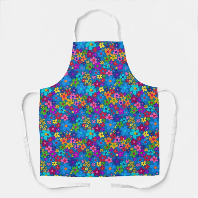 Happy Hippie Daisies Apron (Front)