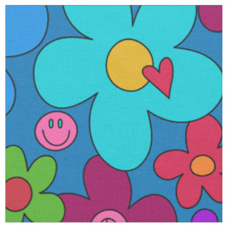 Happy Hippie Daisies Fabric