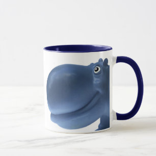 Happy Hippo Blue Mug