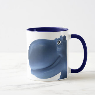 Happy Hippo Blue Mug