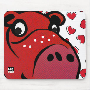 Happy Hippo Mouse Pad