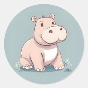 Happy Hippo Sticker