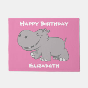 Happy Hippopotamus Doormat