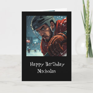 Happy Hockey Birthday Fun Humour Card