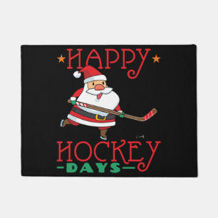 Happy Hockey Days - Hockey Christmas Doormat
