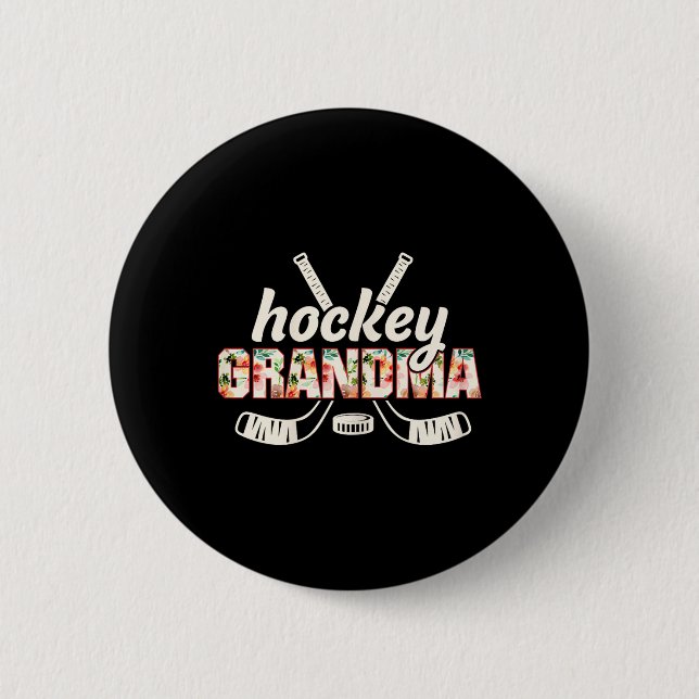 Happy Hockeydays Funny Ice Hockey Ugly Christmas  6 Cm Round Badge (Front)