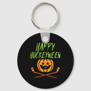 Happy Hockeyween Ice Hockey Halloween Costume Men  Key Ring