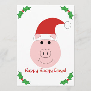Happy Hoggy Days Christmas party invitation