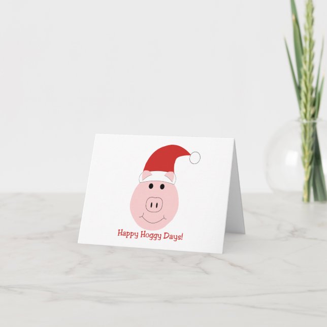 Happy Hoggy Days Holiday note cards (Front)