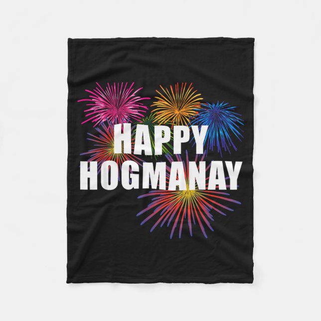 Happy Hogmanay Scotland New Years Eve Womens Top  Fleece Blanket (Front)