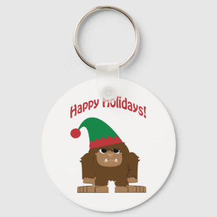 Happy Hokidays! Christmas Bigfoot Key Ring