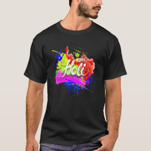Happy Holi 2022 India Colours Spring Festival Hind T-Shirt