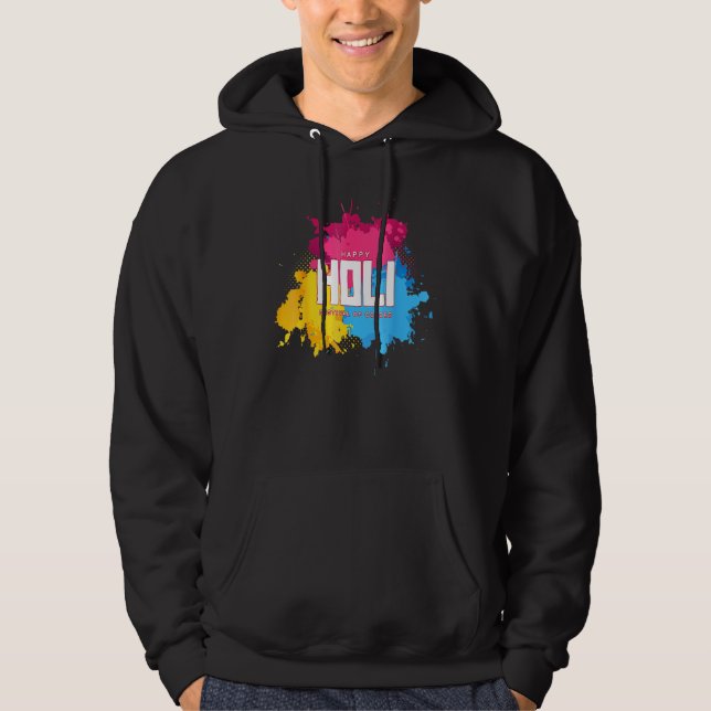 Happy Holi 2022 Indian Celebration Colours India H Hoodie (Front)