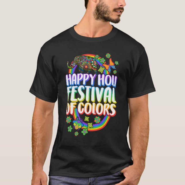 Happy Holi Festival Colors Festival Holi Festival  T-Shirt (Front)