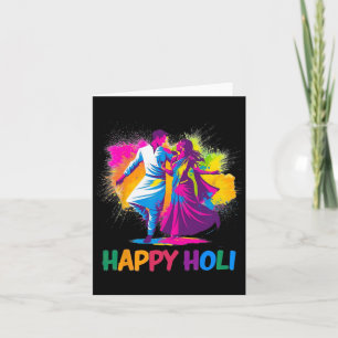 Happy Holi Festival Indian Colours Spring Dance Da Card