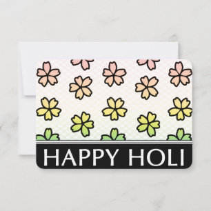 happy holi spring festival invitation