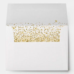 Happy HolidaClassic Gold Confetti & Glitter Inside Envelopes