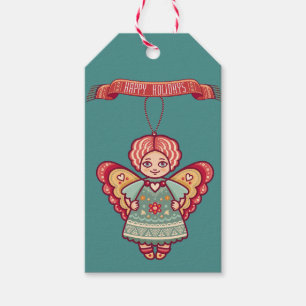 Happy Holiday/Angel/ Christmas Gift Tag
