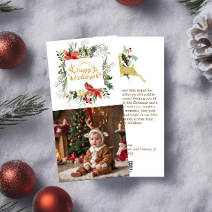 Happy Holiday Baby Photo Christmas Greeting