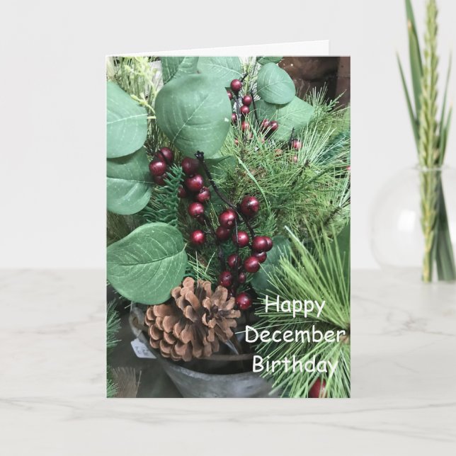 **HAPPY HOLIDAY BIRTHDAY** BIRTHDAY CARD (Front)