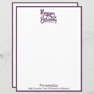 Happy Holiday Christmas Greeting Personalised
