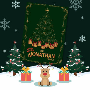 Happy Holiday Christmas Tree Greeting Card