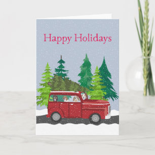 Happy Holiday Christmas Tree Travel Card