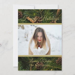 Happy Holiday Custom Family Photo Christmas Announcement
